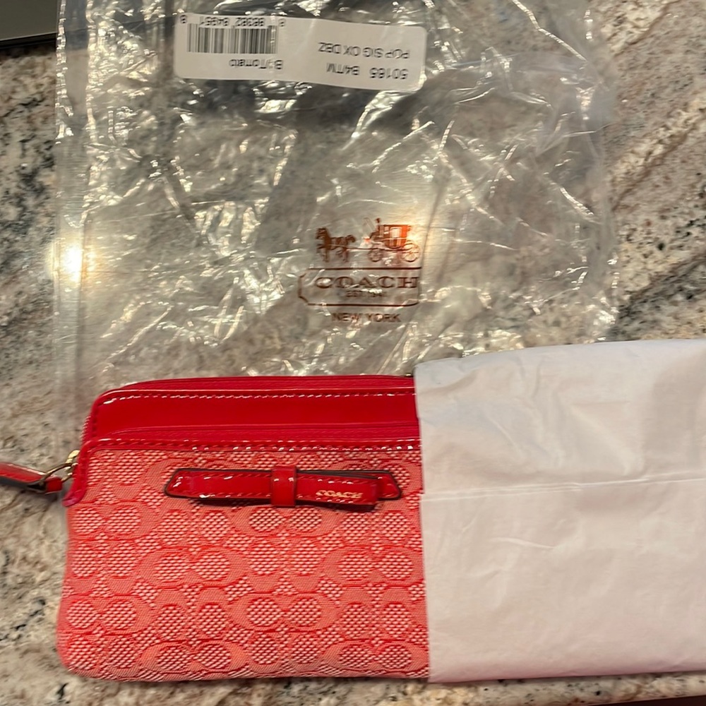 Coach wristlet - brand new still wrapped from shipment Red